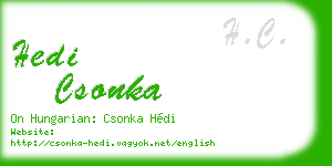 hedi csonka business card