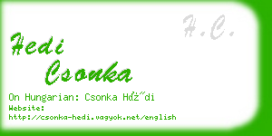 hedi csonka business card